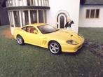 1/43 Ferrari 550 Maranello - Maisto Geel NU voor € 7,50, Hobby en Vrije tijd, Modelauto's | 1:43, Ophalen of Verzenden, Zo goed als nieuw