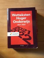 Wetteksten Hoger Onderwijs 2021/2022 - 37e druk, Ophalen of Verzenden, Zo goed als nieuw