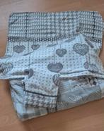 Fleece Dekbedovertrek Lits-Jumeaux Grijs Hartjes, Dekbedovertrek, Tweepersoons, Ophalen of Verzenden, Zo goed als nieuw