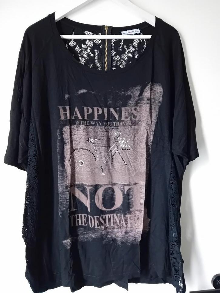 Yoek Shirt  - Maat 50/52, Kleding | Dames, Grote Maten, Zo goed als nieuw, Shirt of Top, Zwart, Ophalen of Verzenden