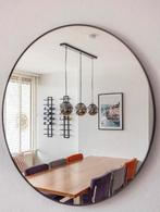 IKEA LINDBYN Spiegel - Zwart - 80 cm, Huis en Inrichting, Woonaccessoires | Spiegels, Ophalen, Rond, Zo goed als nieuw, 75 tot 100 cm