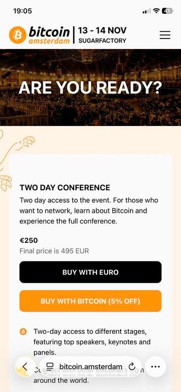 2 kaartjes bitcoin amsterdam beschikbaar voor biedingen