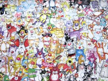 ZGAN Puzzle One Hundred Cats And a Fish - 100 katten en een  beschikbaar voor biedingen