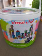 Zgan! Woezel & Pip ton met houten bouwblokken (compleet), Ophalen of Verzenden, Zo goed als nieuw, Overige merken