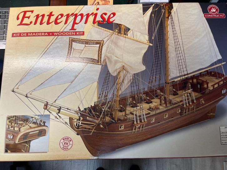 Houten modelbouwschip Enterprise, Hobby en Vrije tijd, Modelbouw | Boten en Schepen, Zo goed als nieuw, Overige merken, Verzenden