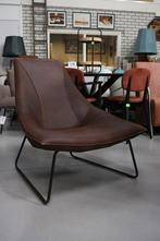 Luxe fauteuil BEAL Jess Design metaal leer donkerbruin Sadie, Huis en Inrichting, Ophalen, Zo goed als nieuw, Metaal, 75 tot 100 cm