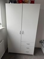 Witte Kledingkast - Netjes en Praktisch!, Huis en Inrichting, Kasten | Kledingkasten, Kunststof, Zo goed als nieuw, Met lade(s)