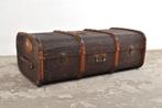 Vintage hutkoffer oude Franse koffer reiskoffer jaren 30, Antiek en Kunst, Curiosa en Brocante, Ophalen of Verzenden