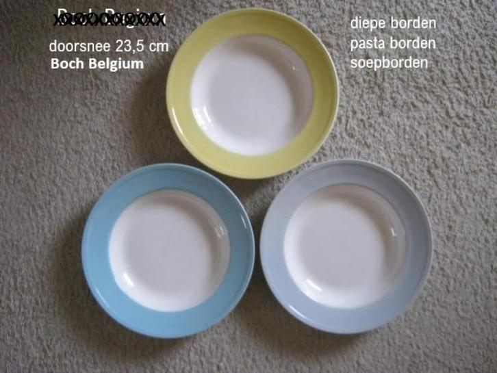 borden, soepborden, pastaborden, Boch Belgium la Louvière, Huis en Inrichting, Keuken | Servies, Zo goed als nieuw, Bord(en), Overige stijlen