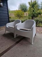 2 leuke witte tuinstoelen IKEA, Ophalen, Zo goed als nieuw, Kunststof
