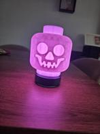 3D Lego schedel nep lichtjes houder, Ophalen of Verzenden, Nieuw, Versiering, Halloween of Griezel