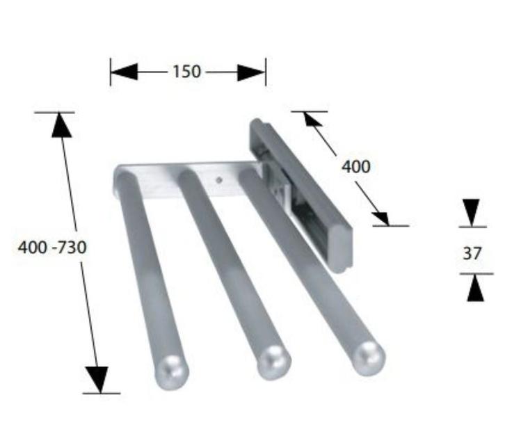 Doeco Doekenrek Cab 3-armig Aluminium TRIALBL, Huis en Inrichting, Keuken | Keukenbenodigdheden, Nieuw, Ophalen