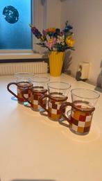 4 vintage retro theeglazen, Verzamelen, Retro, Ophalen, Huis en Inrichting