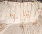 2 Creme gevoerde gordijnen van 252 cm hoog en elk 140 cm br, 100 tot 150 cm, 200 cm of meer, Crème, Ophalen of Verzenden