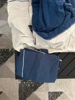 Egyptisch katoenen dekbedovertrek, Ophalen, Blauw, Tweepersoons, Deken of Dekbed