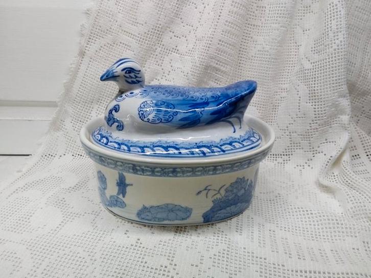 Oosterse porseleinen paté vorm, Antiek en Kunst, Antiek | Keramiek en Aardewerk, Ophalen of Verzenden