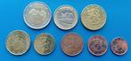 Finland 1 eurocent t/m 2 Euro - diverse jaren 1999-2001, Postzegels en Munten, Munten | Europa | Euromunten, Verzenden, Finland