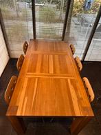 Lichteiken eetkamer tafel, massief eiken TEAB, Ophalen, 200 cm of meer, 50 tot 100 cm, Zo goed als nieuw