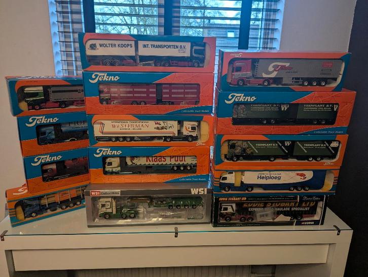 Tekno, Hobby en Vrije tijd, Modelauto's | 1:50, Zo goed als nieuw, Bus of Vrachtwagen, Tekno, Ophalen