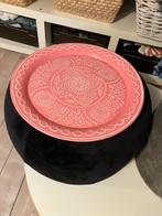 groot roze dienblad metaal onderkant wit diagonaal 42,5 cm!, Huis en Inrichting, Woonaccessoires | Dienbladen, Ophalen of Verzenden