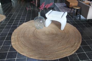 Rond vloerkleed JUTE naturel & zwart Ø200 (gratis verzenden) beschikbaar voor biedingen