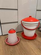 Voersilo en drinkemmer kippen pluimvee, Dieren en Toebehoren, Pluimvee | Toebehoren, Ophalen, Gebruikt, Drinken en Voederen