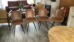 4 x Vince Design Stoel Barron,  Cognac kleur als nieuw, Ophalen, Bruin, Zo goed als nieuw, Eén