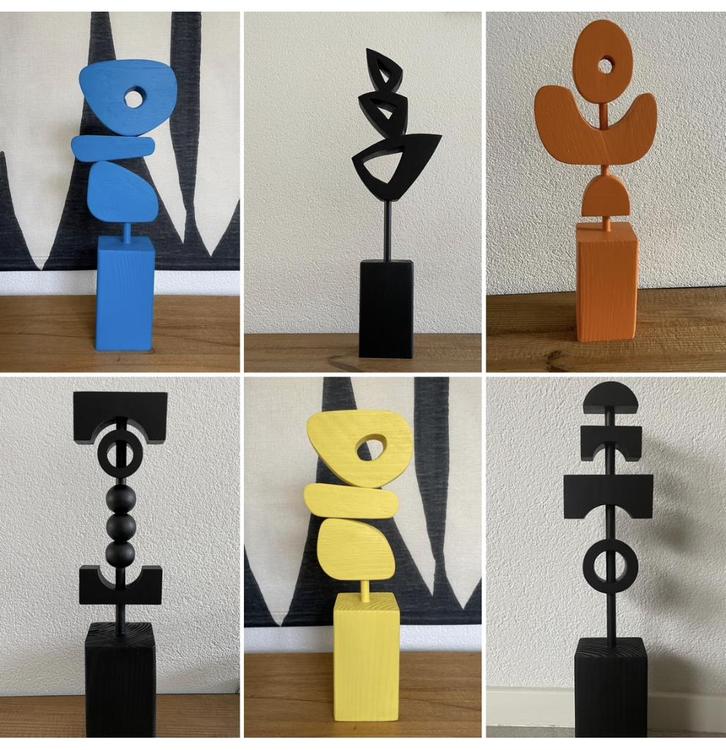 Sculptuur van hout - verschillende modellen en kleuren., Huis en Inrichting, Woonaccessoires | Overige, Nieuw, Ophalen of Verzenden
