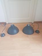 2 hanglampen antraciet grijs., Ophalen of Verzenden, Zo goed als nieuw, Metaal, Minder dan 50 cm