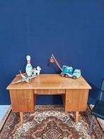 Retro vintage bureau, bureautje, schrijftafel, desk, teak, Gebruikt, Ophalen of Verzenden, Bureau