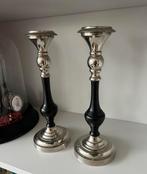 2 oude Engelse kandelaars, Antiek en Kunst, Antiek | Kandelaars, Ophalen of Verzenden, Overige materialen