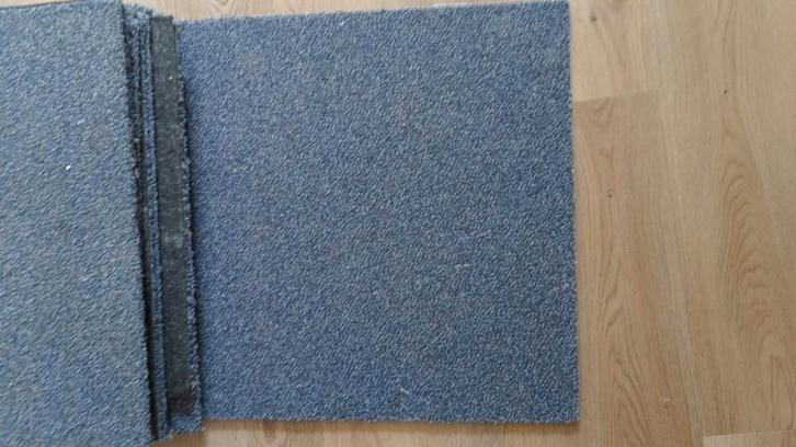 16 stuks vloertegels gemêleerd blauw, Doe-het-zelf en Verbouw, Vloerdelen en Plavuizen, Gebruikt, Overige typen, Kunststof, 50 tot 150 cm
