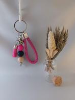 Beadable tassenhanger /sleutelhanger zwart-hardroze-beige, Ophalen of Verzenden, Nieuw