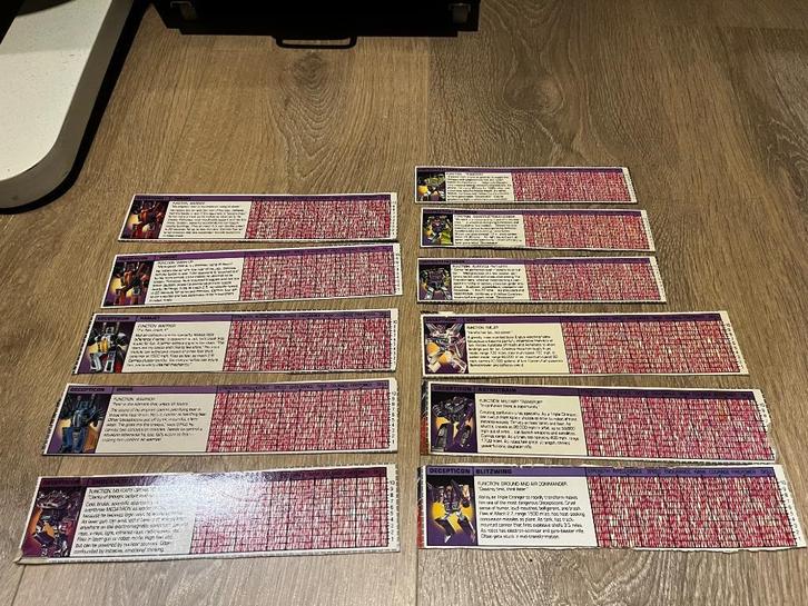 Transformers G1: 10 tech specs Decepticons 1985, Verzamelen, Transformers, Gebruikt, G1, Decepticons, Ophalen of Verzenden