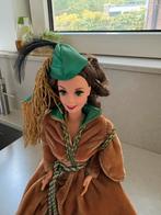 Scarlet O’hara Barbie Pop in Kostuum met Veerhoedje, Ophalen of Verzenden