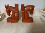 2 Vintage Houten Boekensteunen Paard, Ophalen of Verzenden, Gebruikt
