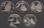 Nederland set penningen (5) Sail Den Helder 1997 2 Euro UNC, Postzegels en Munten, Penningen en Medailles, Nederland, Overige materialen