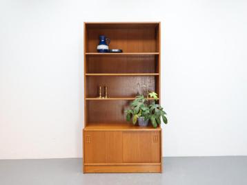 Vintage wandmeubel boekenkast teak beschikbaar voor biedingen