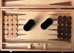 Luxe Backgammon - bordspel - hout - gezelschapsspel Compleet, Een of twee spelers, Ophalen of Verzenden, Zo goed als nieuw