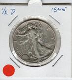Amerika, half dollar 1945, Postzegels en Munten, Munten | Amerika, Ophalen of Verzenden, Noord-Amerika, Losse munt, Zilver