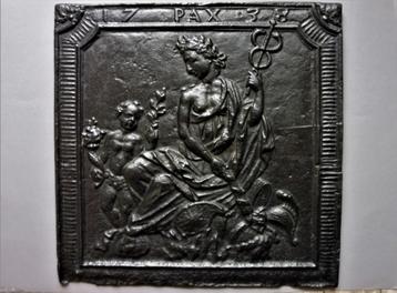 Haardplaat Allegorie van de Vrede met Godin PAX Wenen 1738 beschikbaar voor biedingen