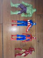 Action figures Hulk, Captain America, Spiderman en Iron man, Ophalen of Verzenden, Zo goed als nieuw
