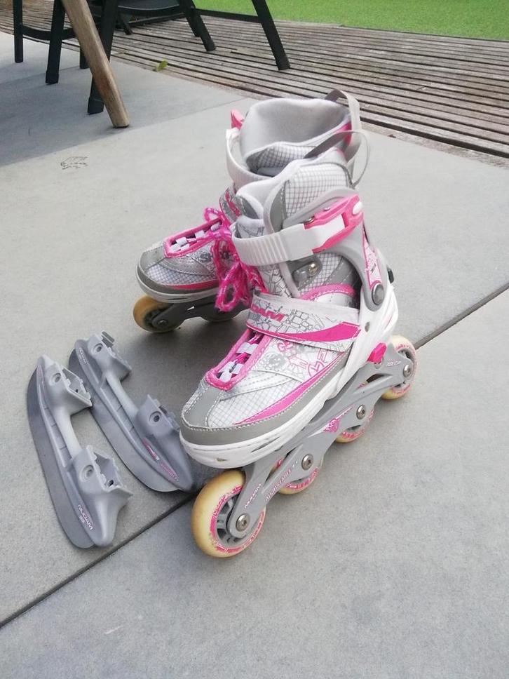 Nijdam Schaats - Skates Combo Verstelbaar 31-34, Sport en Fitness, Schaatsen, Zo goed als nieuw, IJshockeyschaatsen, Nijdam, Ophalen of Verzenden