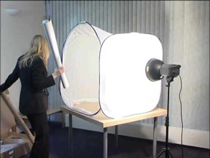 Lastolite Cubelite 90 cm + linkstar daglichtlamp, Audio, Tv en Foto, Fotografie | Fotostudio en Toebehoren, Ophalen