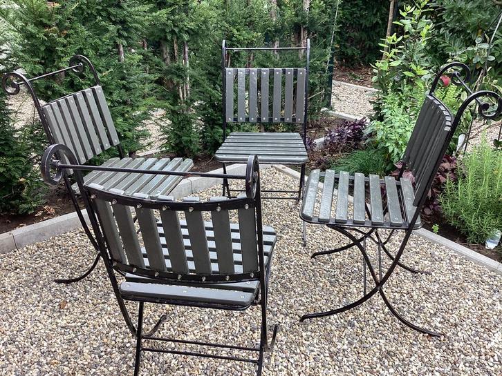 Smeedijzeren stoelen, Tuin en Terras, Tuinsets en Loungesets, Gebruikt, Ophalen of Verzenden