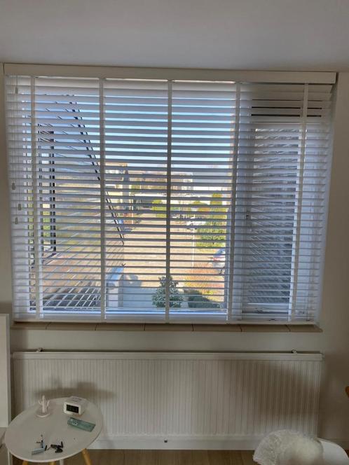 Houten Jaloezie, Huis en Inrichting, Stoffering | Gordijnen en Lamellen, Zo goed als nieuw, 150 tot 200 cm, 150 tot 200 cm, Wit