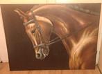 Paarden schilderij, Huis en Inrichting, Woonaccessoires | Schilderijen, Tekeningen en Foto's, Ophalen, Gebruikt, Schilderij, 75 cm of meer