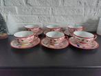 6 Porseleinen Kop en Schotels - Vintage Japans Design, Antiek en Kunst, Ophalen