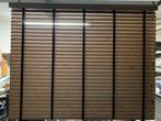 houten horizontale jaloezie 50mm grijs / bruin, zwart band, Huis en Inrichting, Stoffering | Gordijnen en Lamellen, Ophalen, Bruin