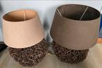 2 unieke mooie grote tafellampen, gemaakt van houten takjes, Ophalen, Zo goed als nieuw, 50 tot 75 cm